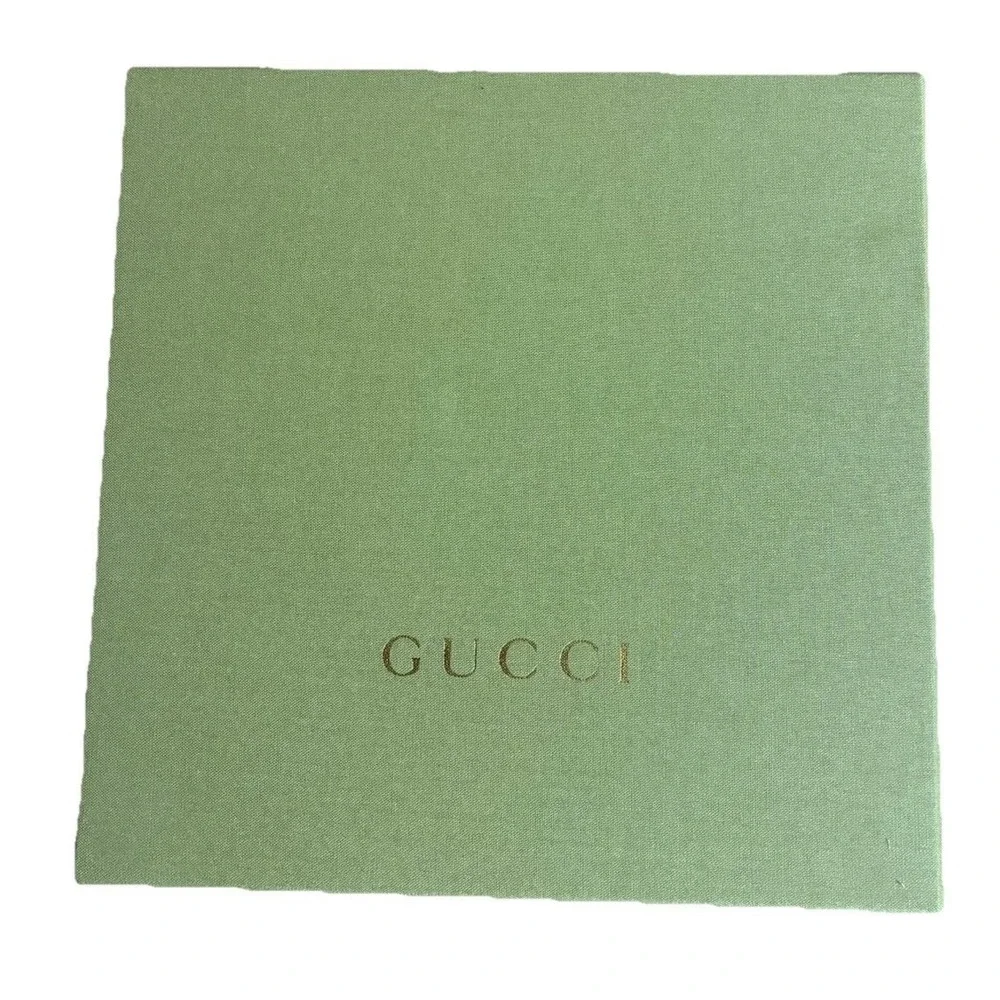 Gucci Gift Box And Dust Bag Green Quilted 9.5x9.5x3